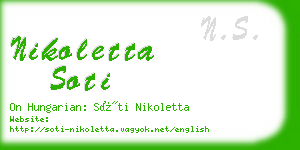 nikoletta soti business card